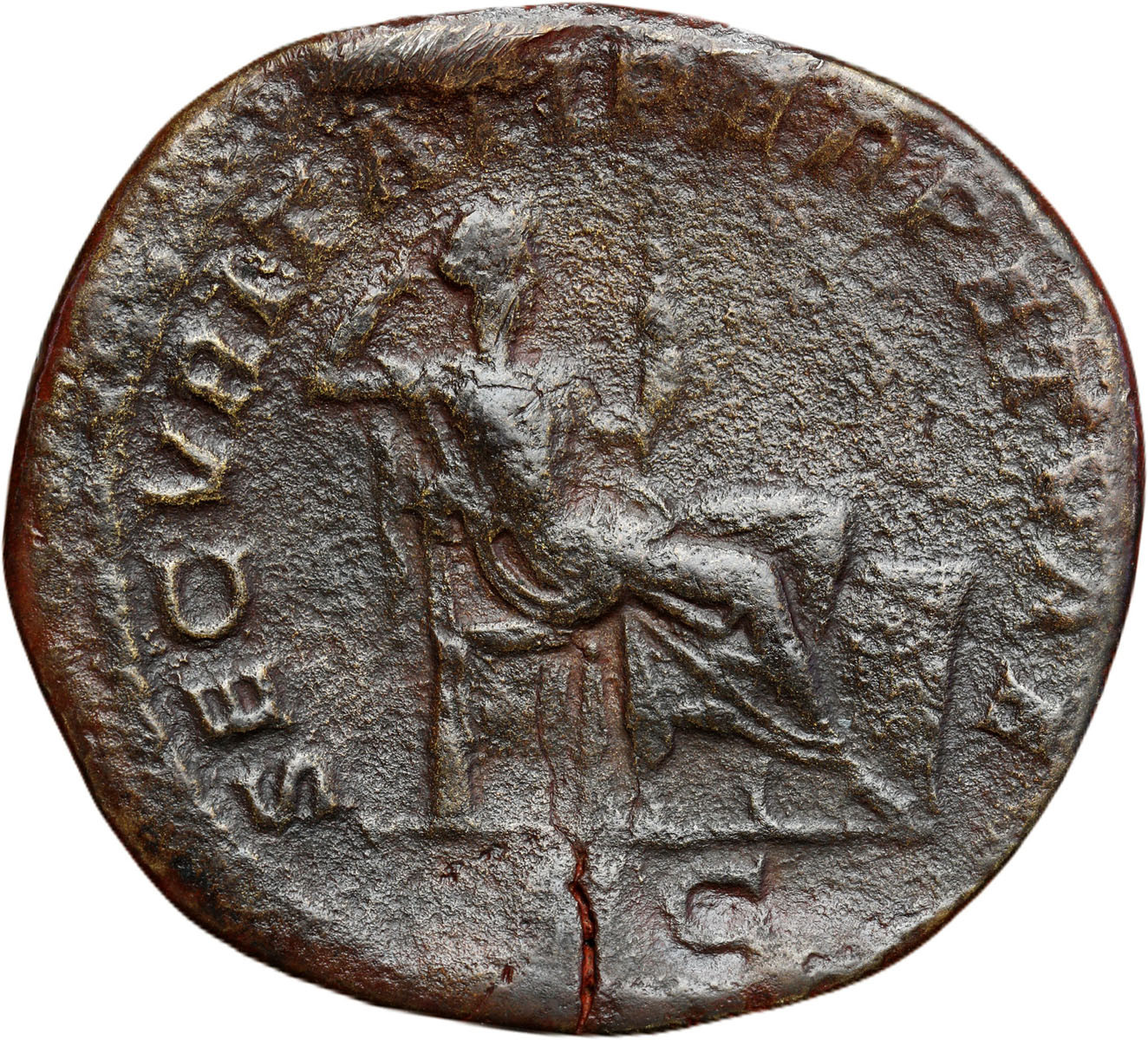 Cesarstwo Rzymskie, Sesterc, Caracalla 196 - 217 n. e., Rzym – RZADKI